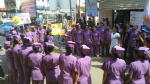 Crowd engagement during SSVS cancer awareness drive