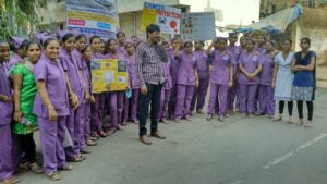 SSVS students displaying cancer prevention messages