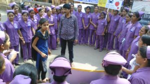 Shivram Samajik Vikas Sansthan campaigners spreading awareness in community streets