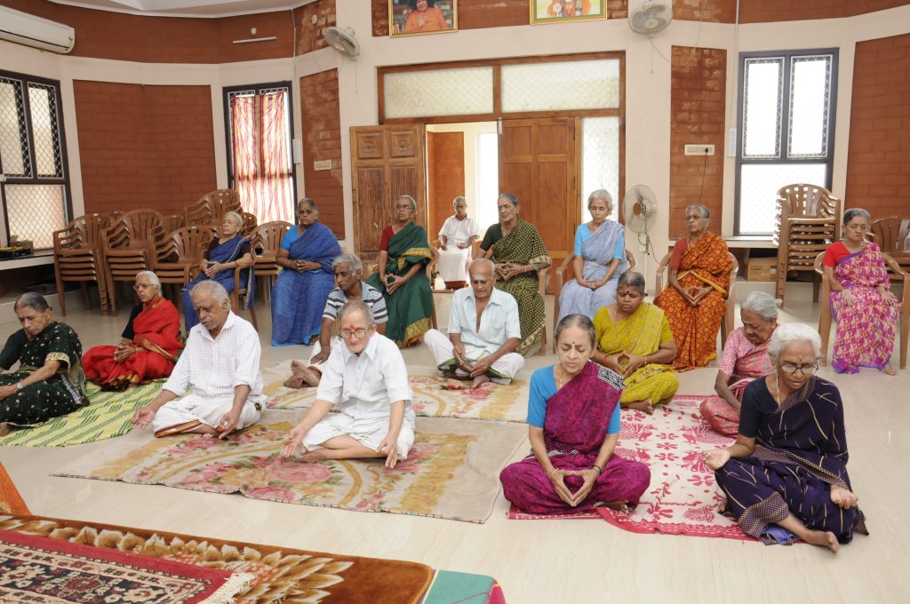 Elderly residents receiving support at Shivram Samajik Vikas Sansthan (SSVS) care home